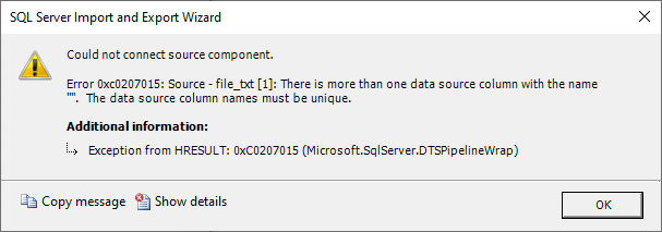 sql server error